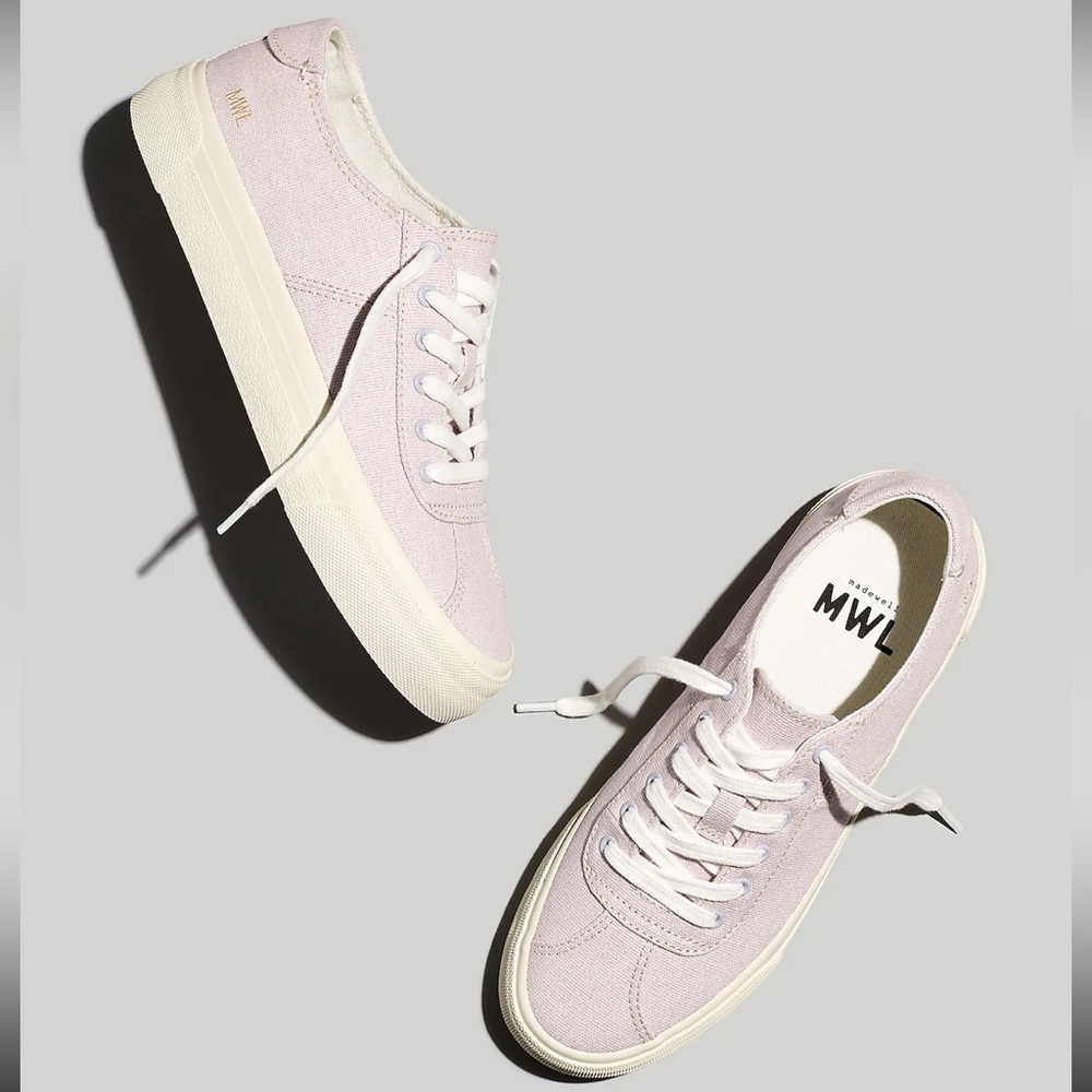 Madewell Lilac Canvas Low-Top Sneakers